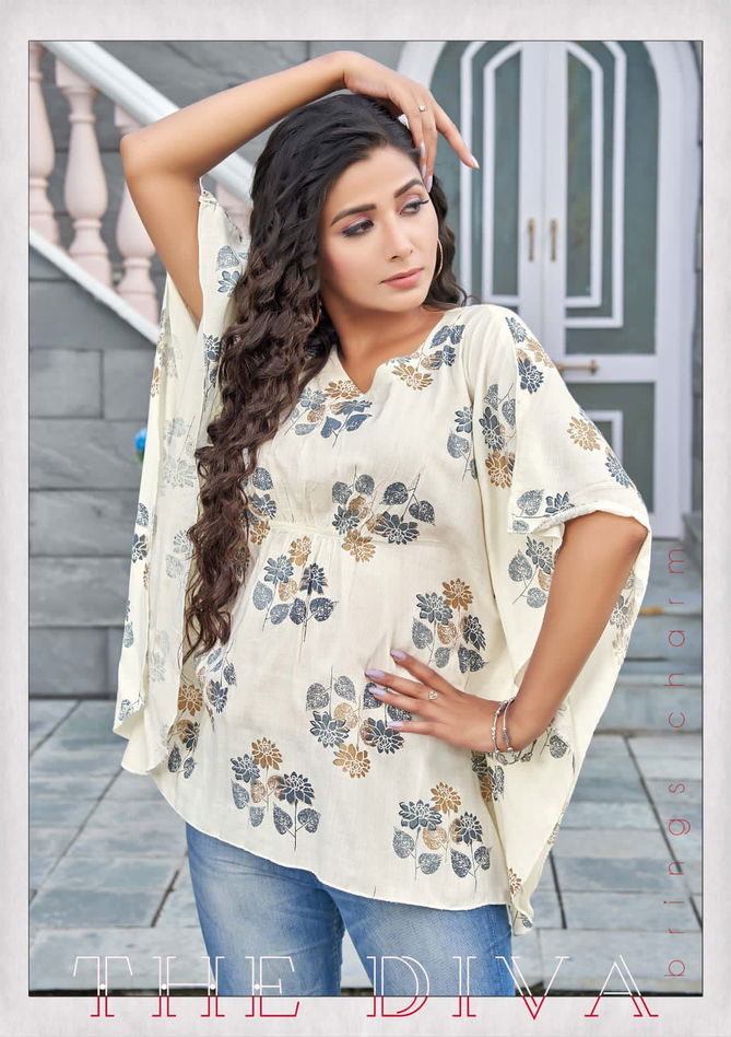 TIPS TOPS KAFTAN 2 Fancy Rayon Printed Wholesale Top Collection